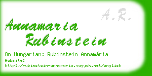 annamaria rubinstein business card